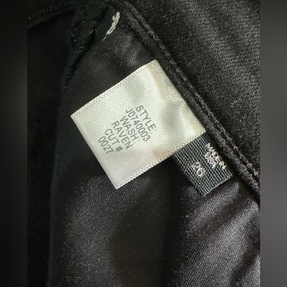 NWOT Veronica Beard Carolyn 10” Baby Boot Black Silver Tuxedo Stripe Jeans 26 - Picture 11 of 13